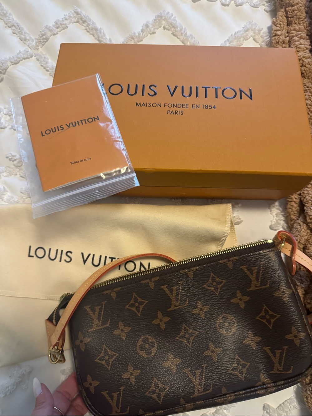 Brown Monogram Pochette Accessory Bag